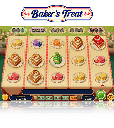 Auf dem Bild ist der Bakers Treat Slot zu sehen von dem Hersteller Play'n GO.